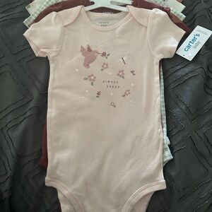 Carter's Soft Pink Bodysuit with Bird Design